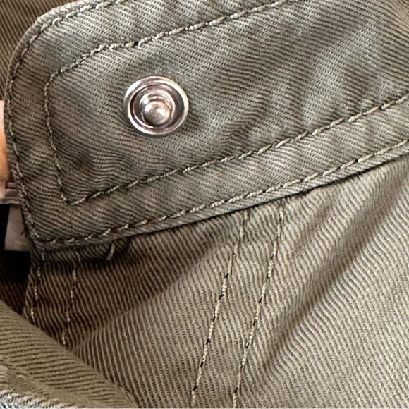 Loft Olive Green Button Up Utility Style Jacket with Draw String Waist - Size XL - Picture 5 of 13